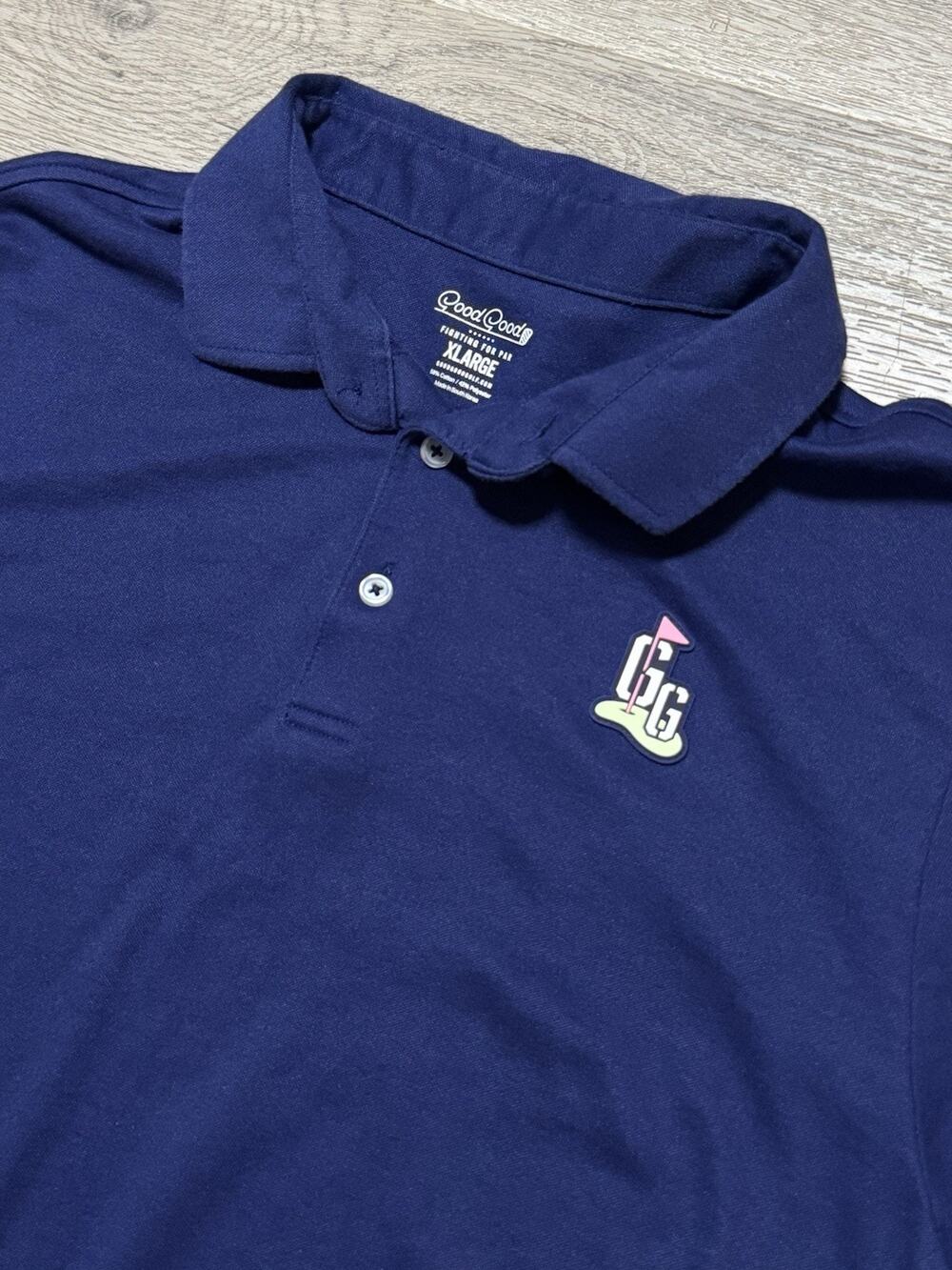 Good Good Golf Polo Shirt Mens Extra Large XL Blue